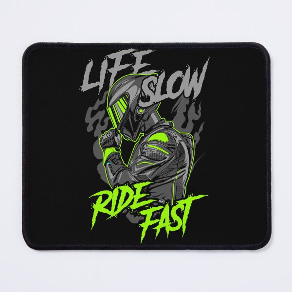 Item preview, Life Slow Ride Fast Typography Race Rider designed and sold by halleinstyle.