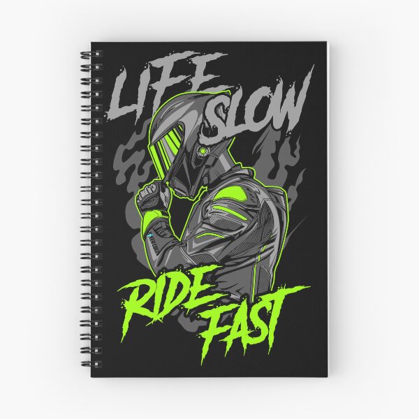 Item preview, Life Slow Ride Fast Typography Race Rider designed and sold by halleinstyle.