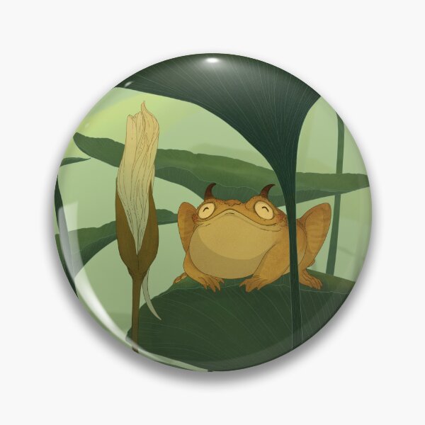 Item preview, Cute chillin' anime frogs plant design designed and sold by Lipkoshop.