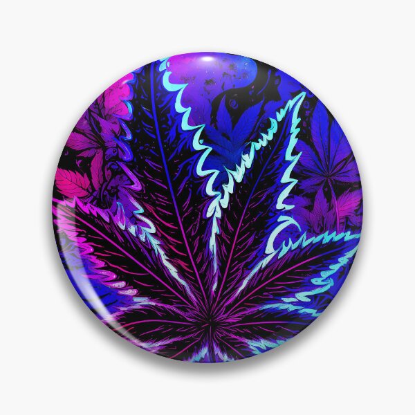 Artikelvorschau, Cannabisblatt Trippy Luna Moon Abstract entworfen und verkauft von MindWave THC.