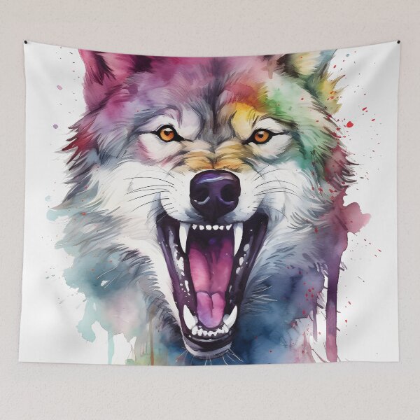 Item preview, Hage Wolf Art | Colorful Wolf | Wolf Lover designed and sold by henrique37.