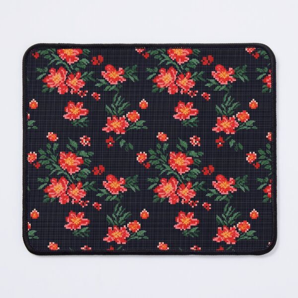 Item preview, Tiling pixelated Japanese flowers designed and sold by paulstamp.