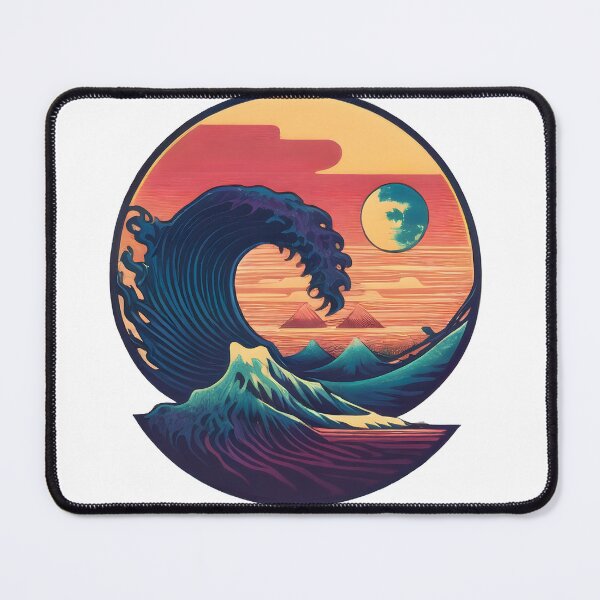 Item preview, Retrowave Horizons: Where Mountains Meet the Sea designed and sold by frogkiller.
