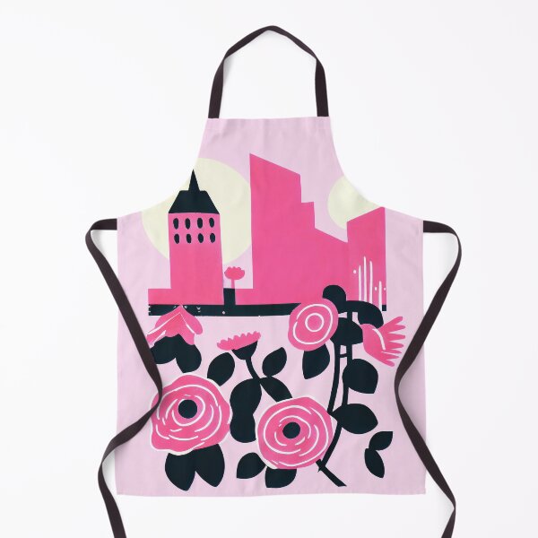 Item preview, Blossoming City Architecture Retro Poster designed and sold by PinkNomad.