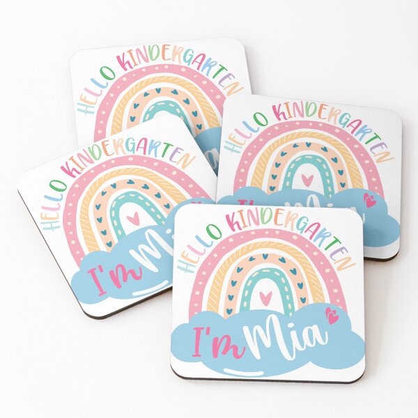 Item preview, Hello Kindergarten I'm Mia - A Cute Name Of A Baby With A Amazing Rainbow Design designed and sold by pretty4u.