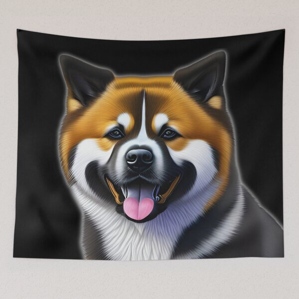 Item preview, Akita dog, charcoal drawing Ai Generated Art  designed and sold by ACC .