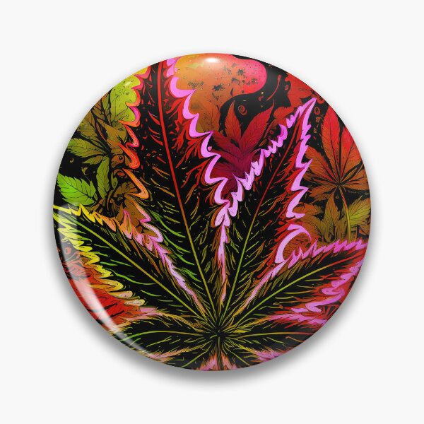 Artikelvorschau, Cannabisblatt Trippy Luna Moon Abstract entworfen und verkauft von MindWave THC.