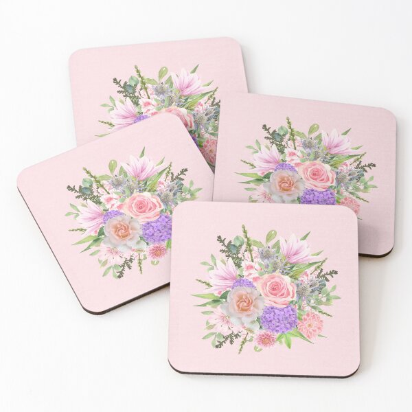 Artikelvorschau, Rosa und lila Blumenstrauß-Design Ditsy Florals entworfen und verkauft von OByD.