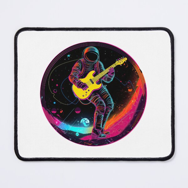 Item preview, Guitar Player In Space designed and sold by retrotshirtsai.