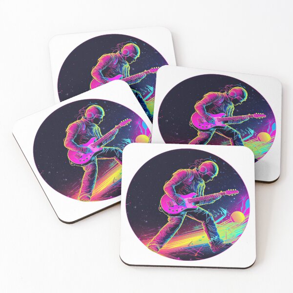 Item preview, Guitar Player In Space designed and sold by retrotshirtsai.