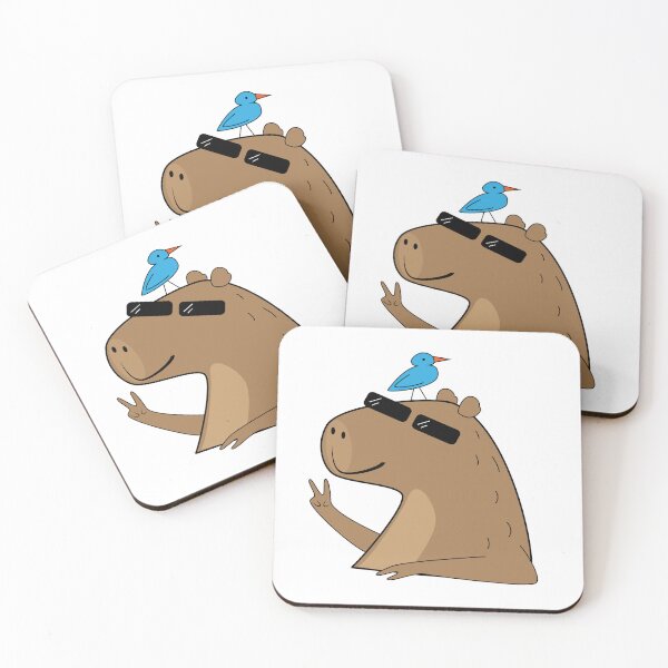 Item preview, capybara on vacation illustration designed and sold by Artgaus1.