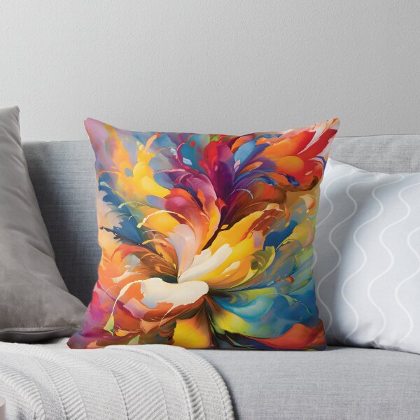 Item preview, Abstract painting of a multicolored flower designed and sold by DoomDoomIts.