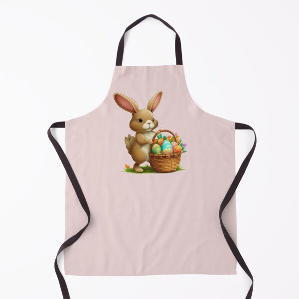 Item preview, Easter Bunny Rabbit With Basket of Eggs Illustration designed and sold by Meliara Prints.