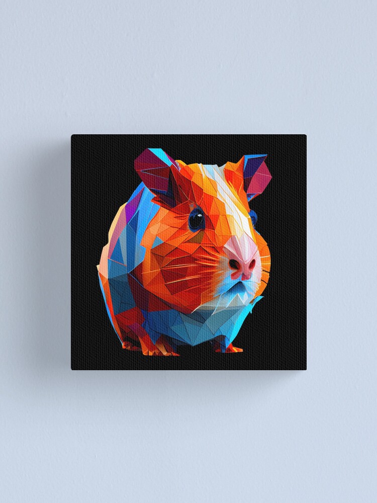 Abstract Guinea Pig Art: A Colorful Twist on Wildlife Imagery Canvas Print