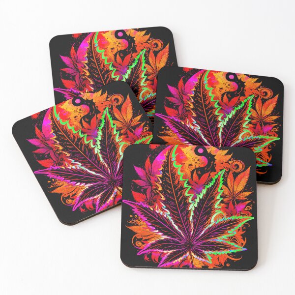 Item preview, Cannabis Leaf Trippy Luna Moon Abstract designed and sold by MindWave THC.
