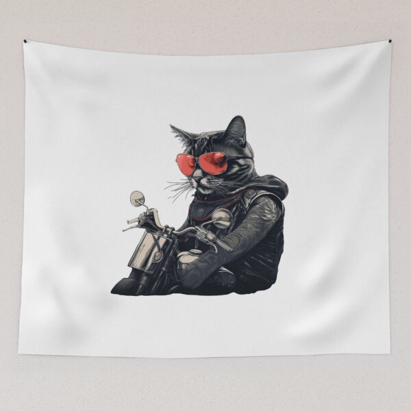 Item preview, Outlaw Biker Kitty Cat designed and sold by Bad Kitties.