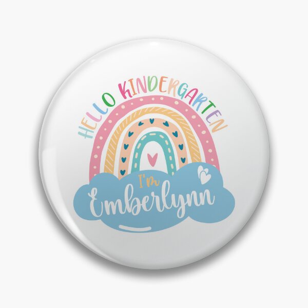 Artikelvorschau, Hallo Kindergarten, ich bin Emberlynn – ein süßer Name eines Babys mit einem tollen Regenbogendesign für Lehrer und Schüler entworfen und verkauft von pretty4u.