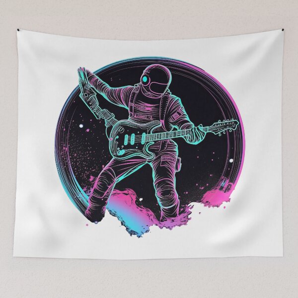 Item preview, Guitar Player In Space designed and sold by retrotshirtsai.
