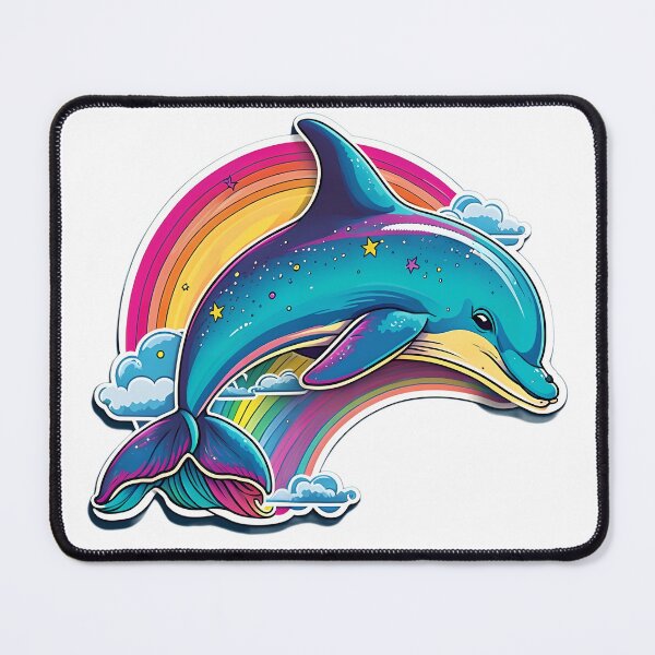 Item preview, Cute Jumping Rainbow Dolphin designed and sold by RoboRembrandt.