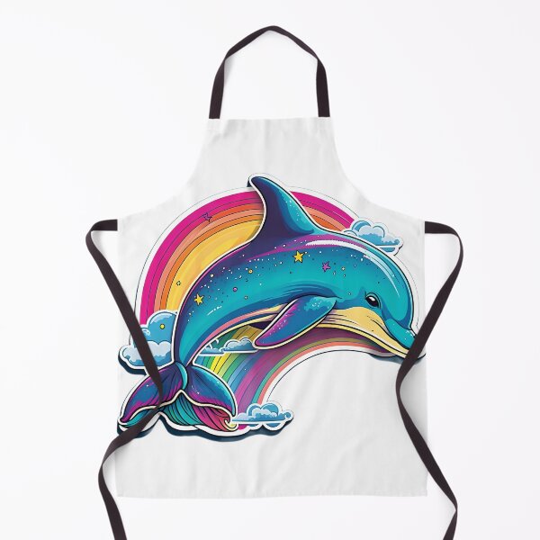 Item preview, Cute Jumping Rainbow Dolphin designed and sold by RoboRembrandt.