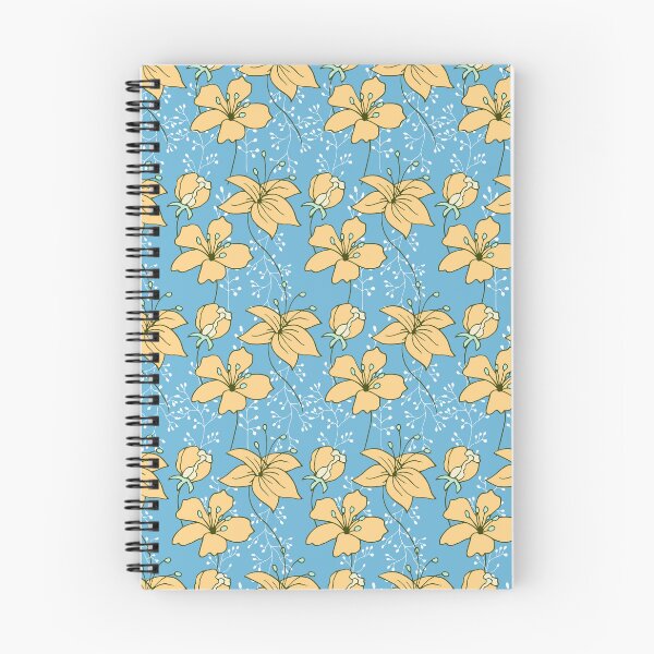 Item preview, Yellow flowers on blue background. designed and sold by Lenamakina.