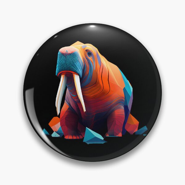 Item preview, Abstract Walrus Art: A Colorful Twist on Wildlife Imagery designed and sold by FiveIntentions.
