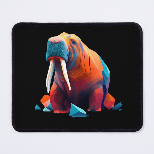 Item preview, Abstract Walrus Art: A Colorful Twist on Wildlife Imagery designed and sold by FiveIntentions.