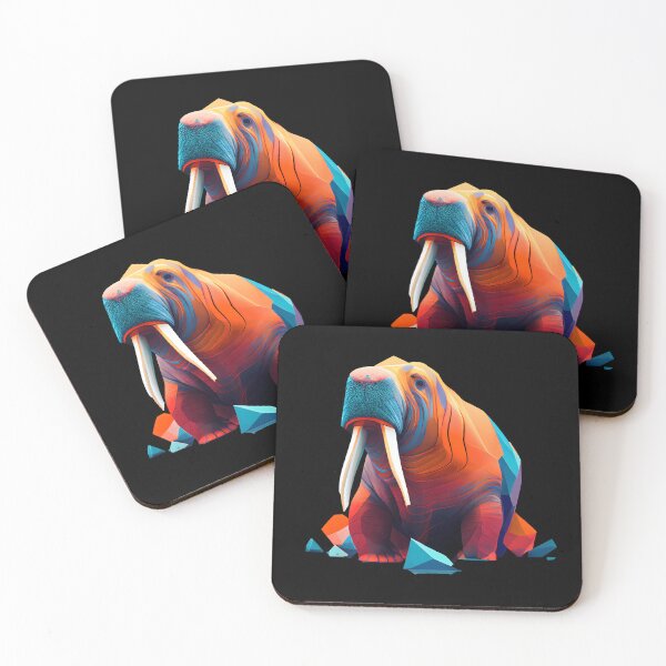 Item preview, Abstract Walrus Art: A Colorful Twist on Wildlife Imagery designed and sold by FiveIntentions.