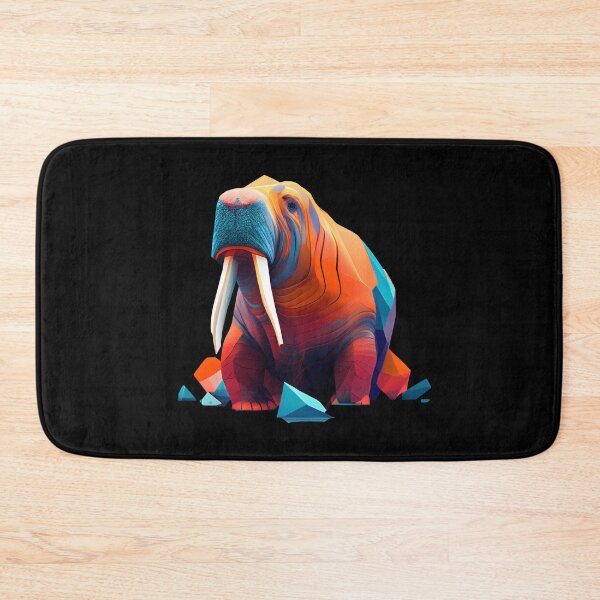 Item preview, Abstract Walrus Art: A Colorful Twist on Wildlife Imagery designed and sold by FiveIntentions.