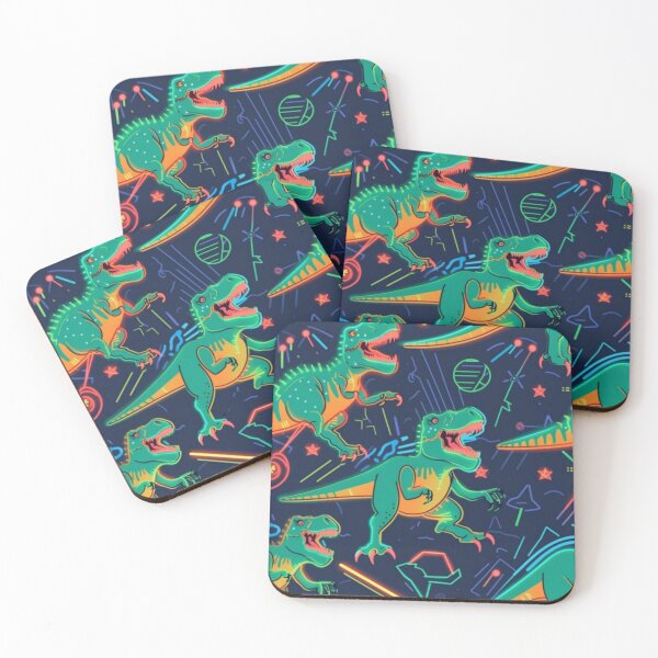 Item preview, Neon T-Rex - Seamless designed and sold by ScatterDigital.