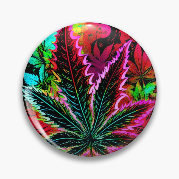 Artikelvorschau, Cannabisblatt Trippy Luna Moon Abstract entworfen und verkauft von MindWave THC.