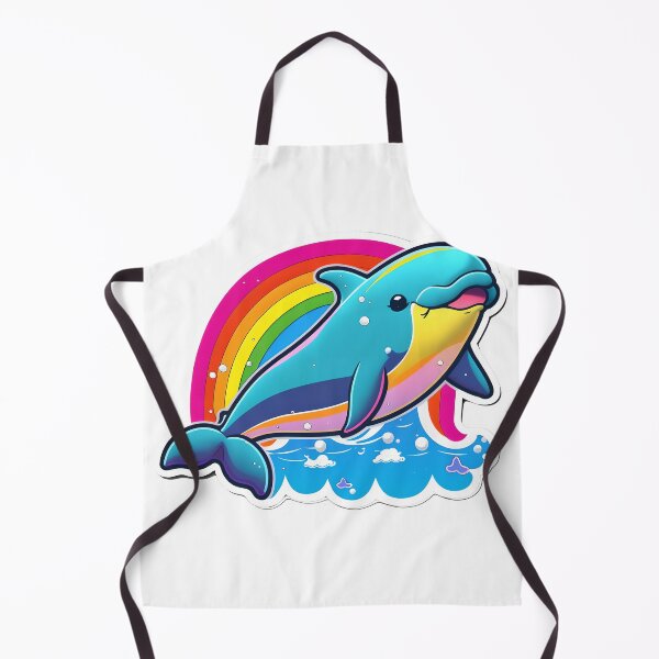 Item preview, Happy Rainbow Splash Dolphin designed and sold by RoboRembrandt.