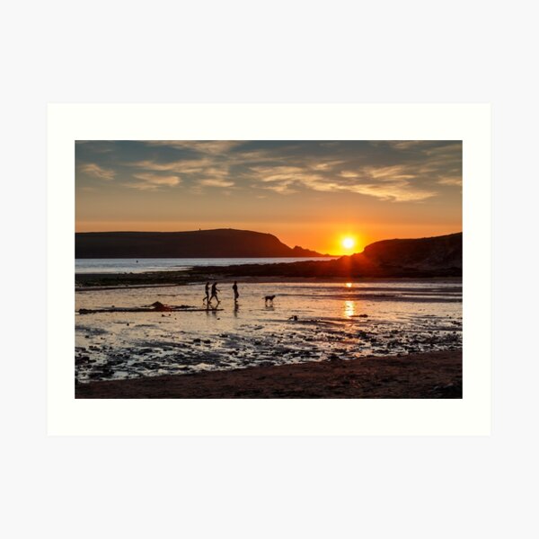 Daymer Bay, Cornwall sunset Art Print