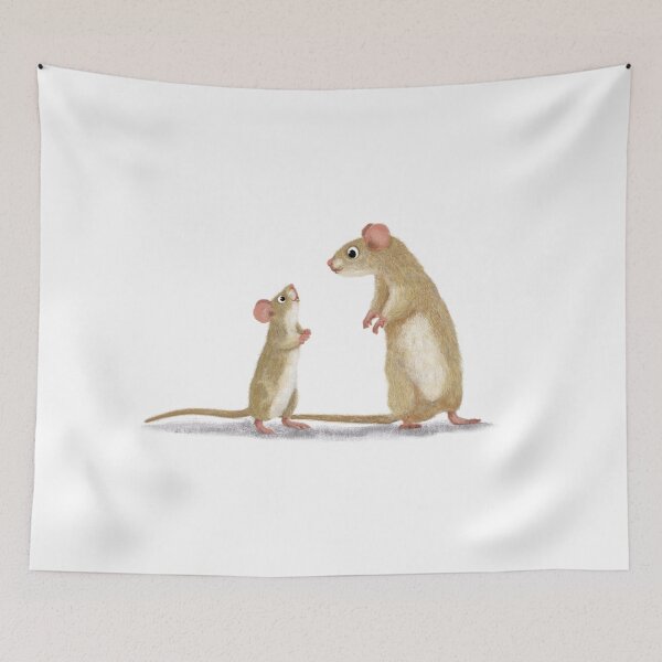 Item preview, Mother mouse and baby mouse kissing designed and sold by Fionna Bottema.
