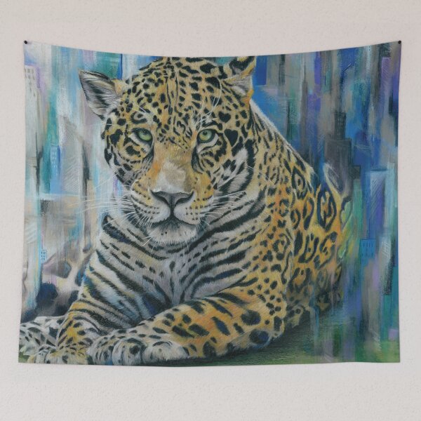 Item preview, Homeless - Jaguar on Abstract City background designed and sold by chromaddict.