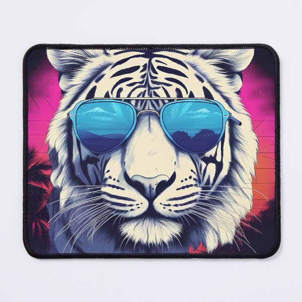 Item preview, White Tiger Wearing Sunglasses designed and sold by PixaBella.