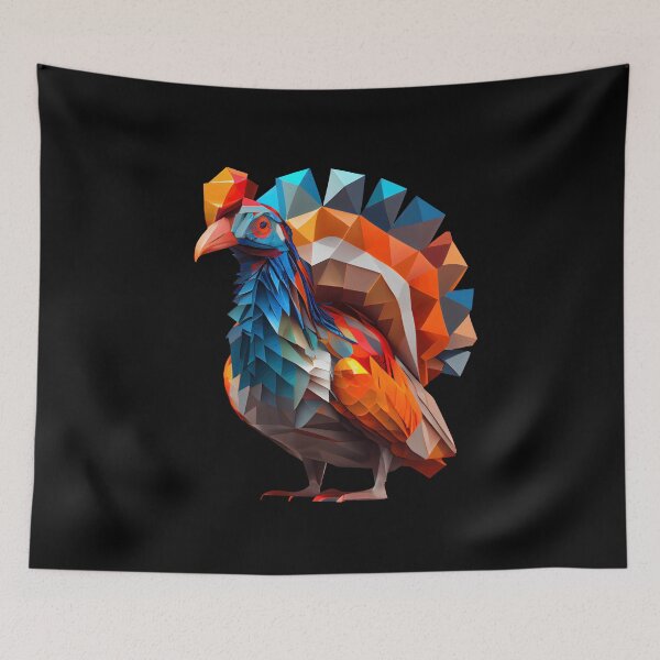 Item preview, Abstract Turkey Art: A Colorful Twist on Wildlife Imagery designed and sold by FiveIntentions.