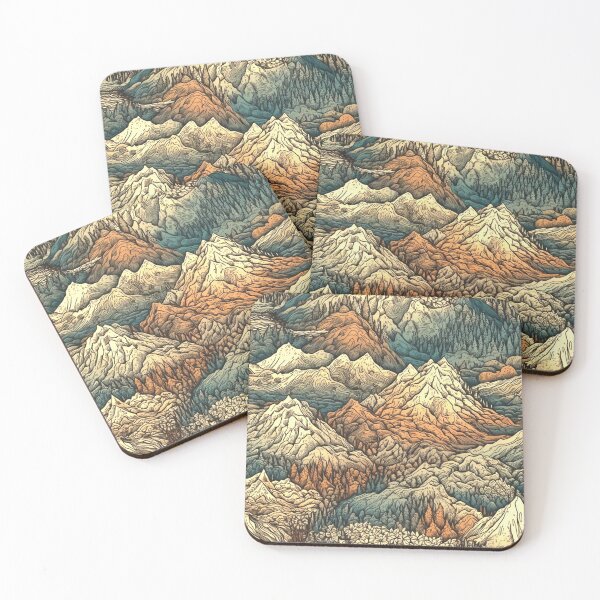 Item preview, Mountain retro pattern designed and sold by LJaco.