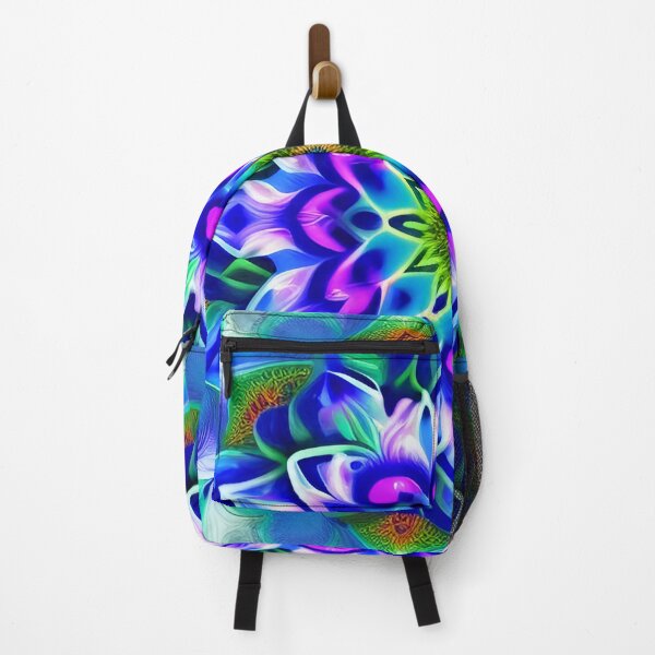 Item preview, Neon Mandala Flower Abstract, Neon Blue, Pink & Green designed and sold by iDWebArt.