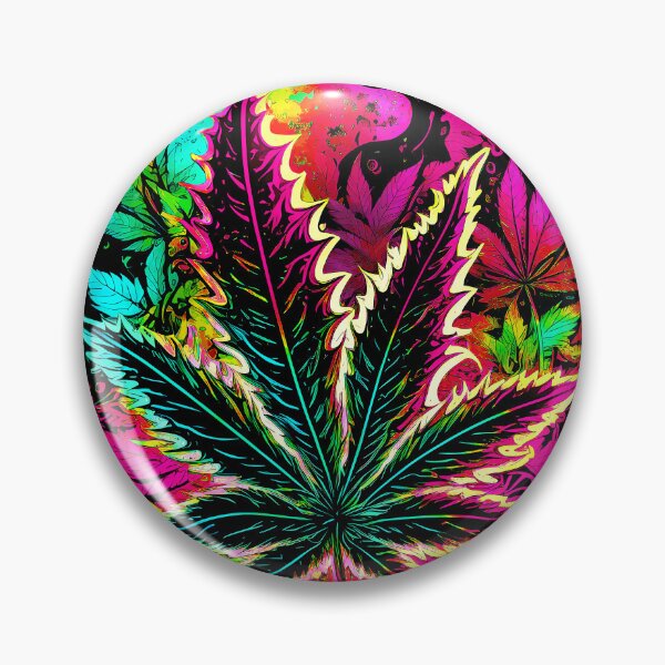 Artikelvorschau, Cannabisblatt Trippy Luna Moon Abstract entworfen und verkauft von MindWave THC.