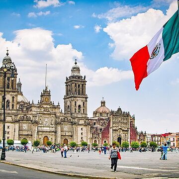 Artwork thumbnail, Stunning Mexico City Jigsaw Puzzle Design of the Mexico City Zocalo by Inspired-Tech