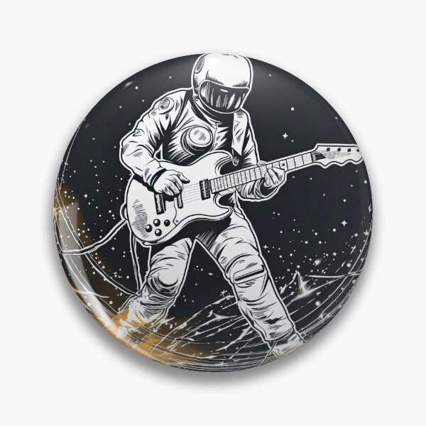 Item preview, Guitar Player In Space designed and sold by retrotshirtsai.