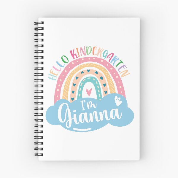 Item preview, Hello Kindergarten I'm Gianna - A Cute Name Of A Baby With A Amazing Rainbow Design - For Teachers & Students designed and sold by pretty4u.