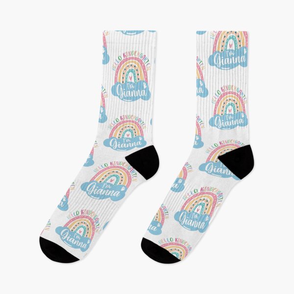 Item preview, Hello Kindergarten I'm Gianna - A Cute Name Of A Baby With A Amazing Rainbow Design - For Teachers & Students designed and sold by pretty4u.