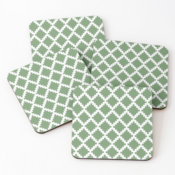 Item preview, Simple Aztec pattern with rhombus shapes - green designed and sold by BattaAnastasia.