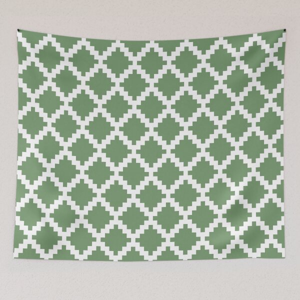 Item preview, Simple Aztec pattern with rhombus shapes - green designed and sold by BattaAnastasia.