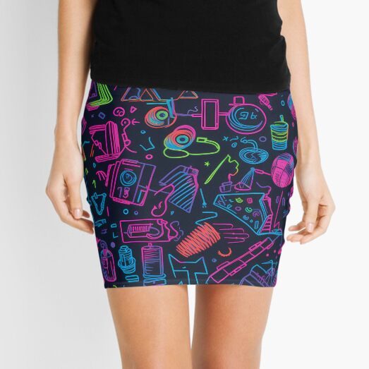 Item preview, Retro Neon Doodle Design designed and sold by neuraldaydreams.