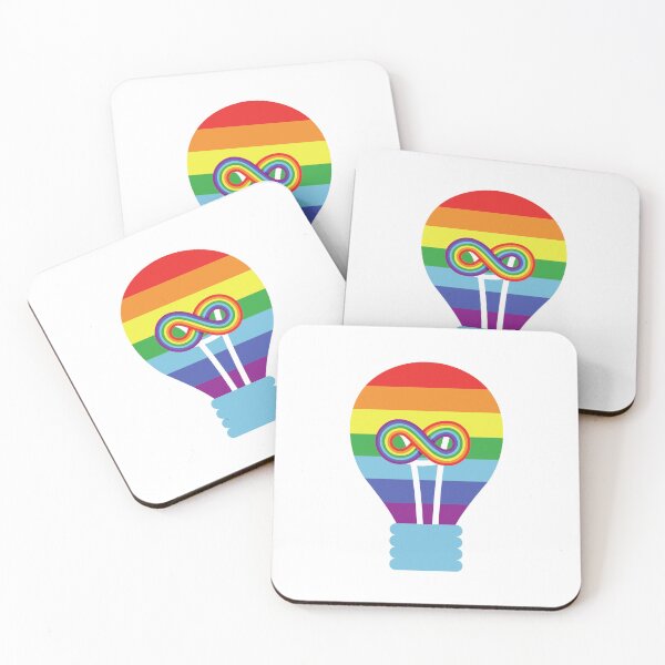 Item preview, World Autism Awareness Day April 2nd, infinity symbol, autism awareness, lightbulb rainbow aesthetic gifts designed and sold by haRexia.