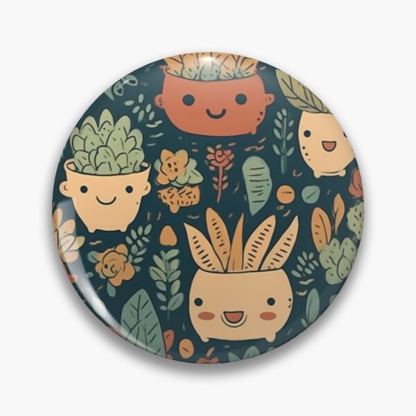 Artikelvorschau, Muster niedliche Pflanze Blumentopf lächelnde Gesichter Cartoon-Stil entworfen und verkauft von Arncil.