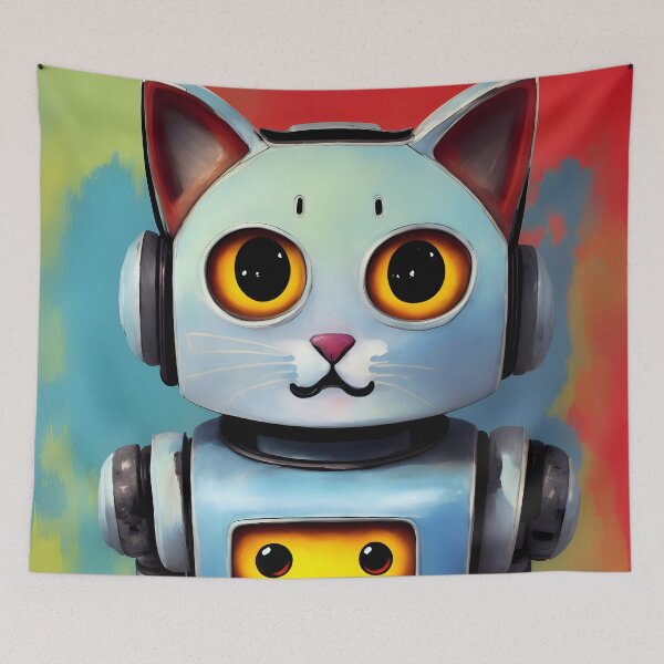 Item preview, Righteous Robo Cats - Binx designed and sold by World-of-XYZ.
